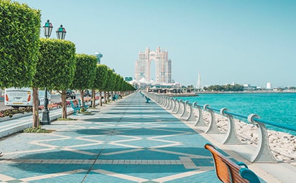 Набережная Корниш в Абу-Даби для прогулок и отдыха