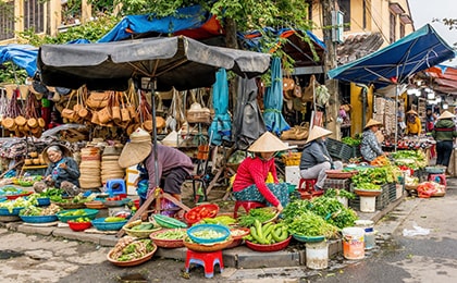Рынок Кон в Дананге с вьетнамским кофе